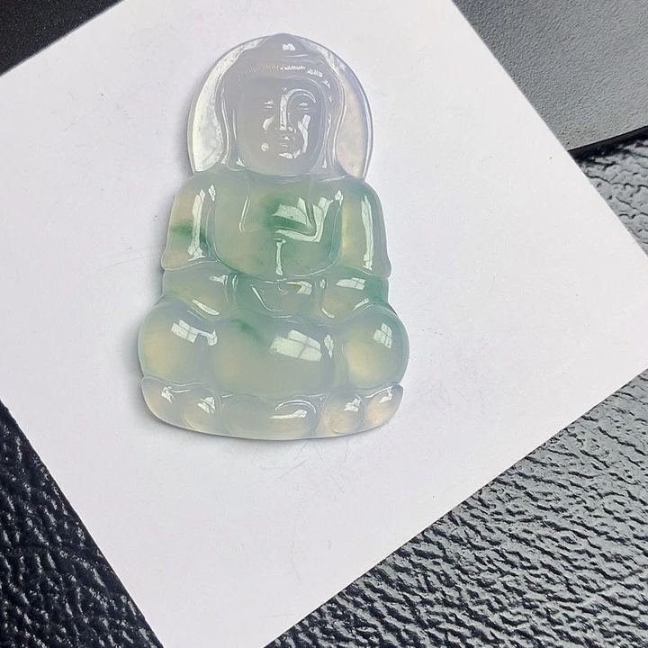 颈饰未镶嵌翡翠天然缅甸翡翠观音