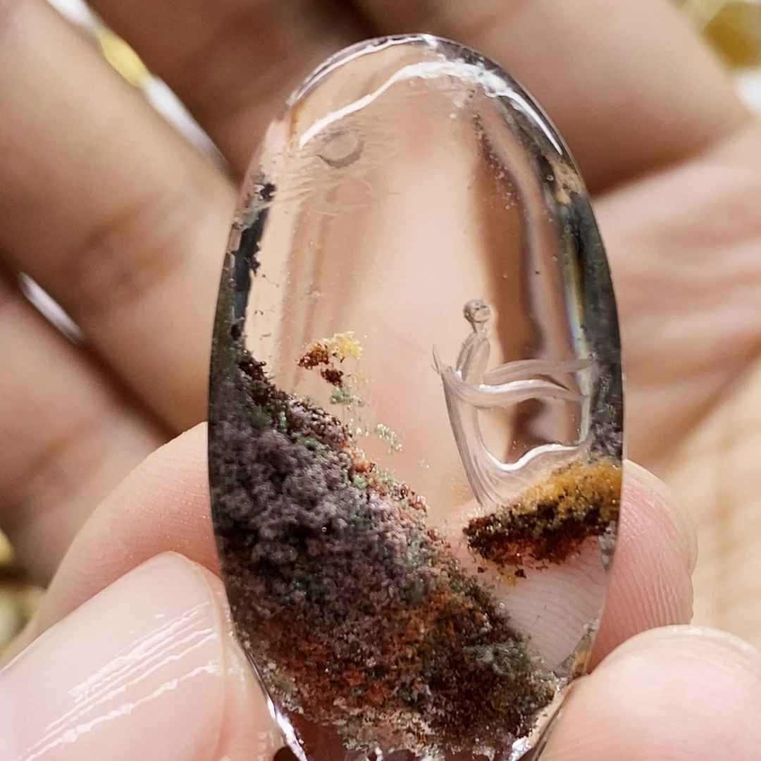 水晶珠宝半成品未镶嵌吊坠