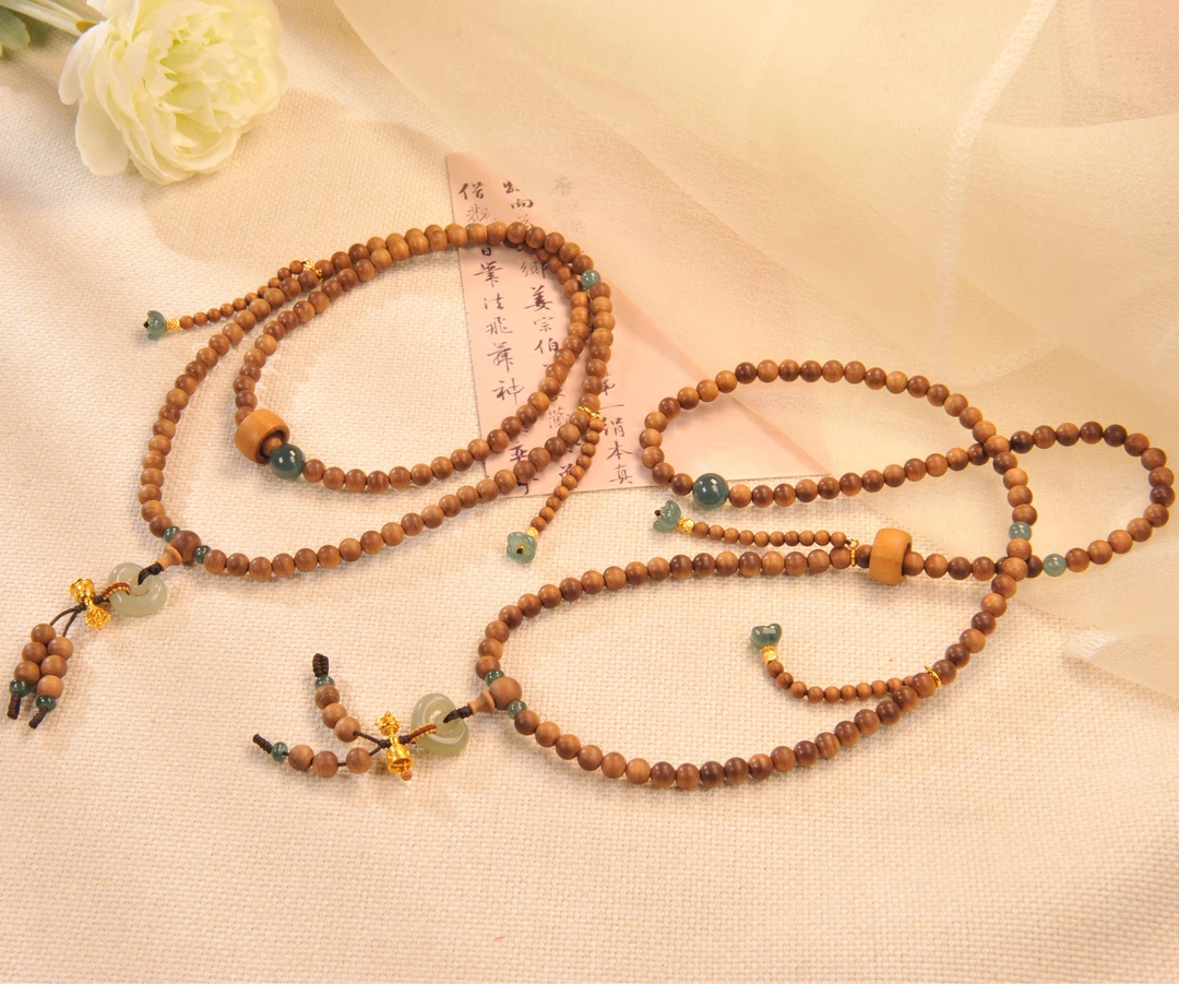 【杨仙仙珠宝】银镶老山檀多宝手串（6mm+）- 多样性发其一A4511