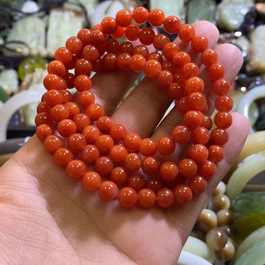 南红玛瑙未镶嵌颈饰一个