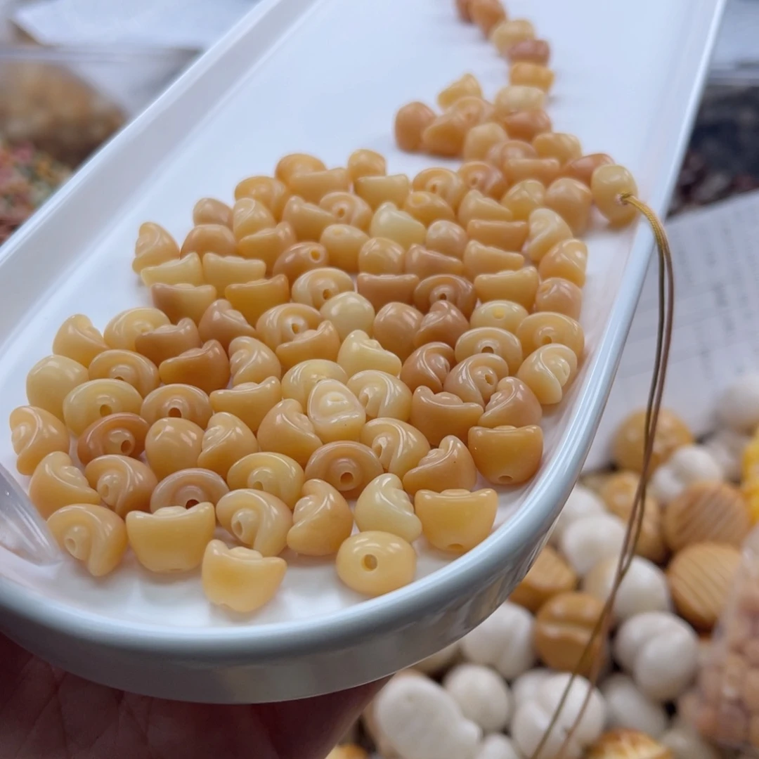 白玉菩提吊坠q12mm/20颗风化元宝