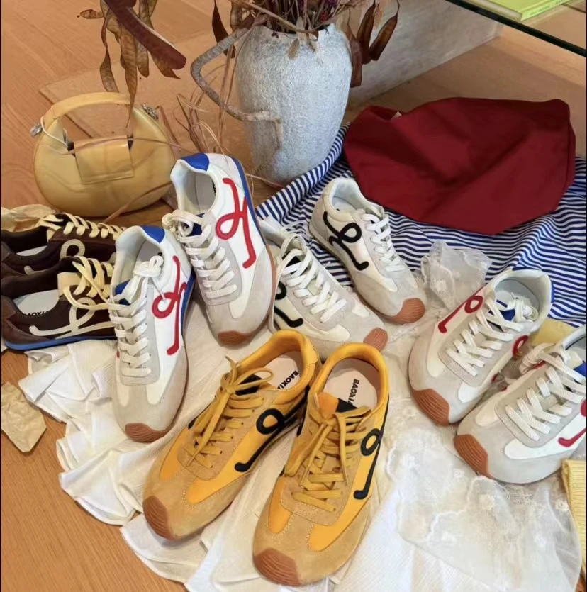 【HY】内增高5.5时尚阿甘鞋女春季新款百搭运动休闲鞋慢跑德训鞋