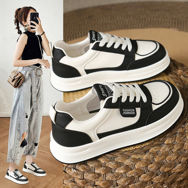 2025新款小白鞋女学生平底运动休闲板鞋百搭舒适秋季时尚女鞋