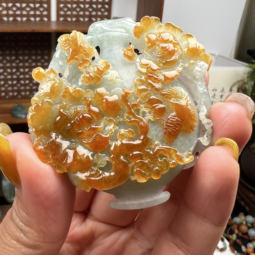 缅甸A货翡翠宝瓶