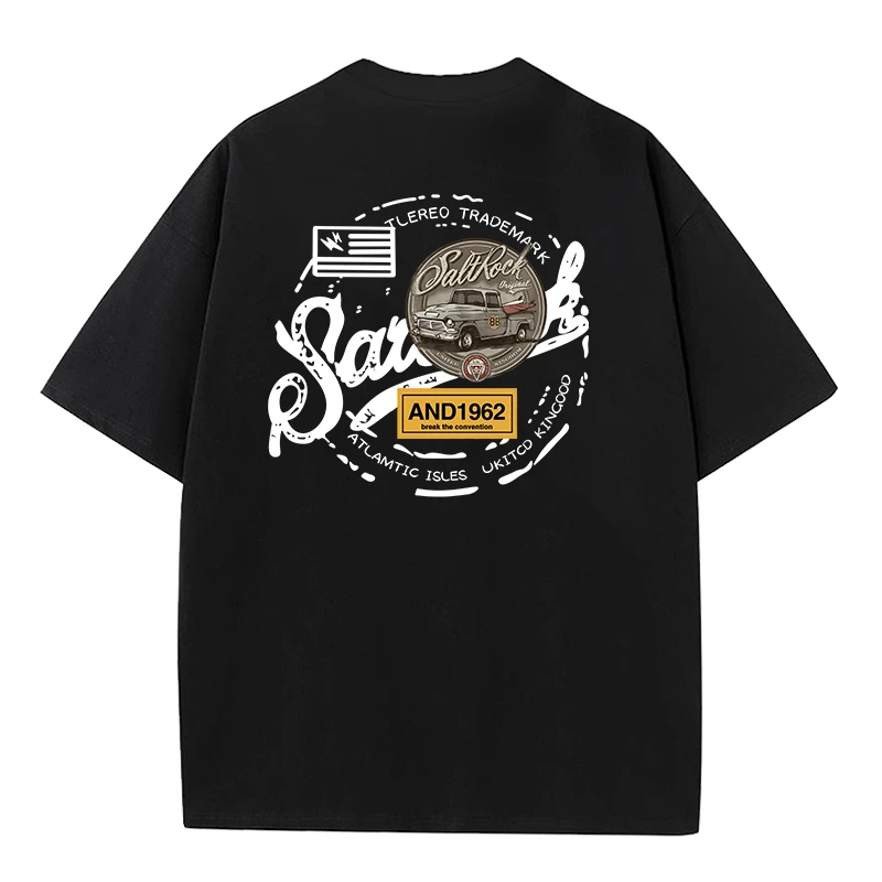 【6号链接-25新款涂鸦1962】轻奢彩绘潮牌宽松圆领T恤-1006