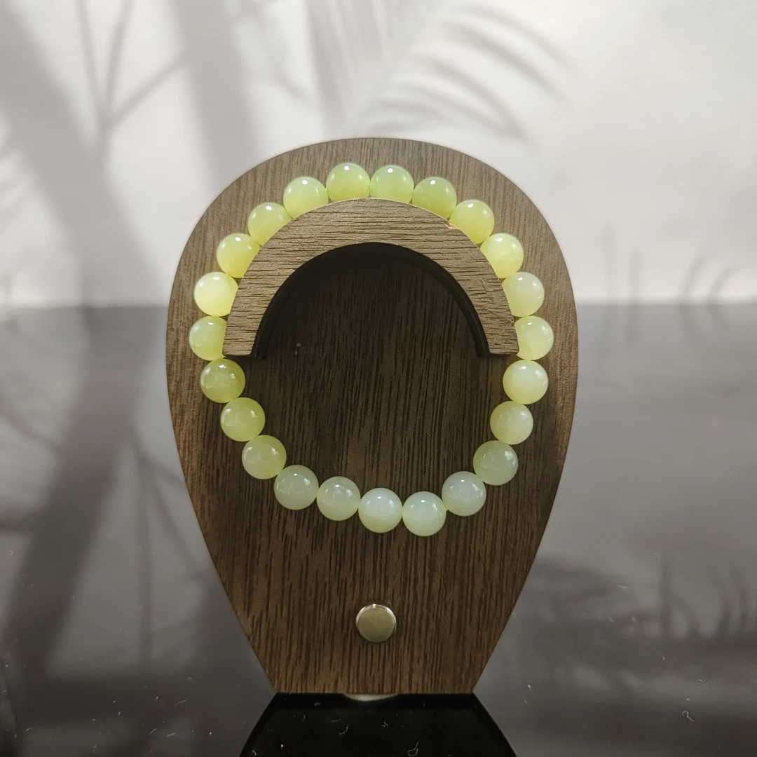 L和田玉渐变圆珠手串（卡8）4520