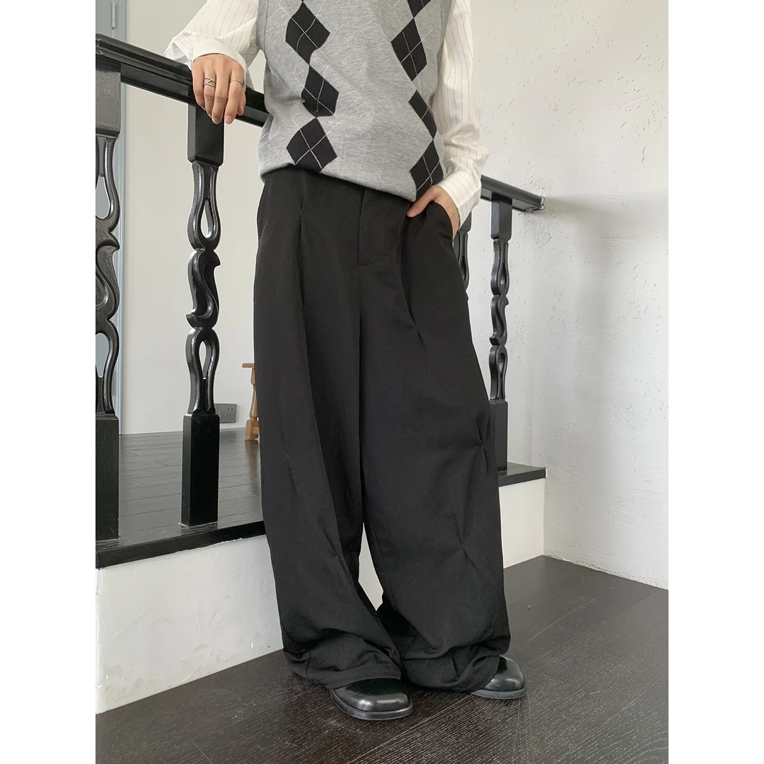 白口阳【最后一页】百搭抗皱初秋西裤男生松弛感休闲阔腿裤男KK628