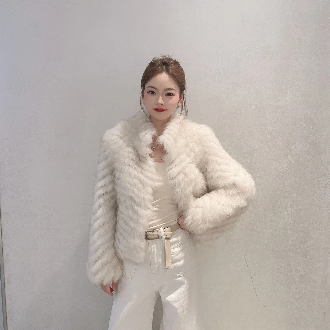 【新人福利早早】2025新款狐狸毛车条外套女出游服装女25121
