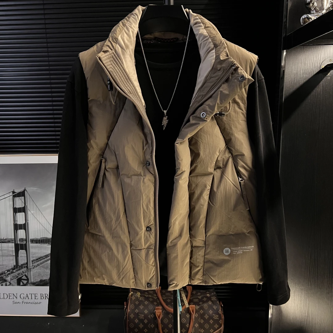 H-冬季机能感石墨烯白鸭绒加厚羽绒马甲外套