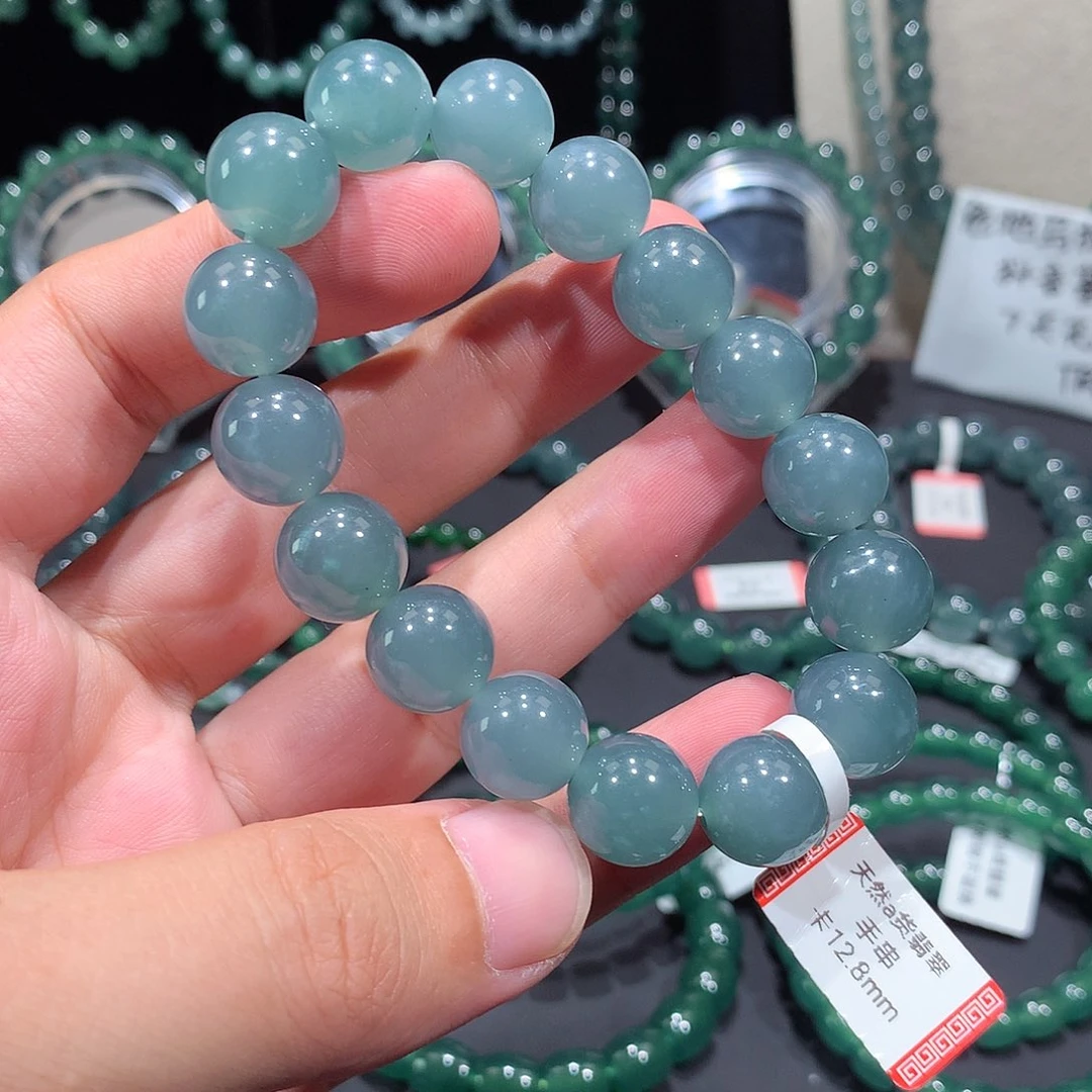 未镶嵌手串翡翠天然a货翡翠手串12.8