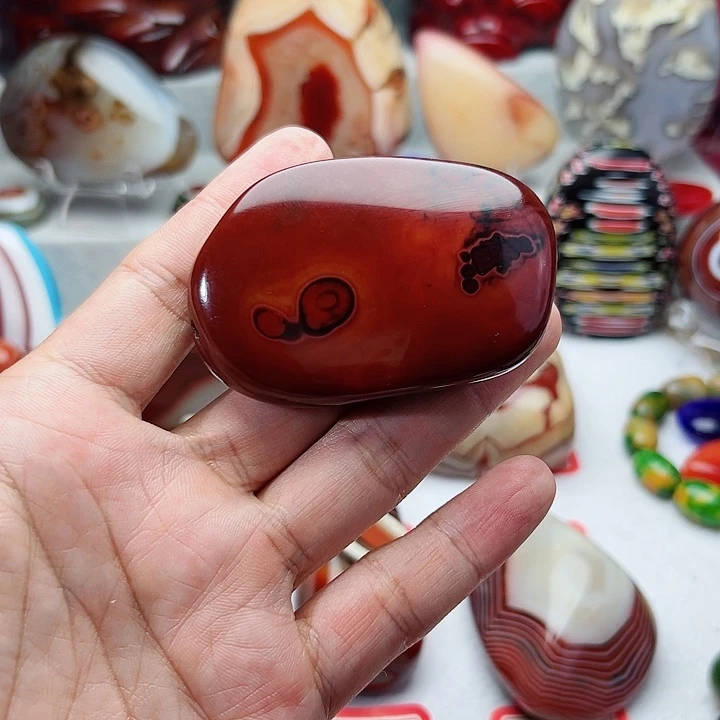 神***人玛瑙/玉髓手把未镶嵌