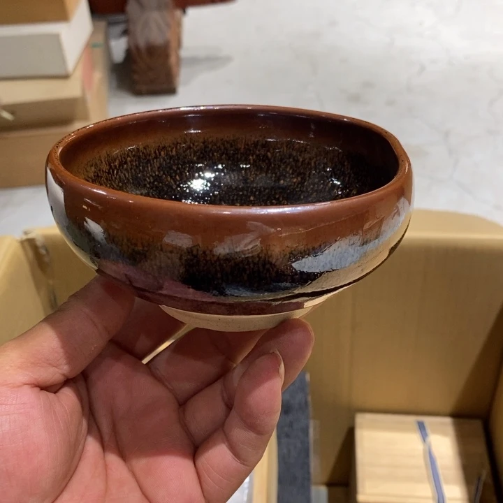 日本淘器抹茶碗大漏
