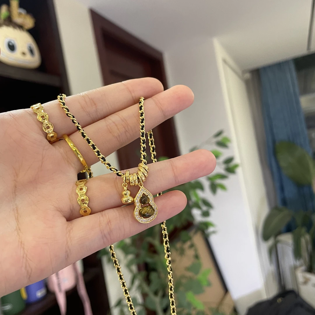 铜合金项链 2327 超高版 设计师款高级感小葫芦项链