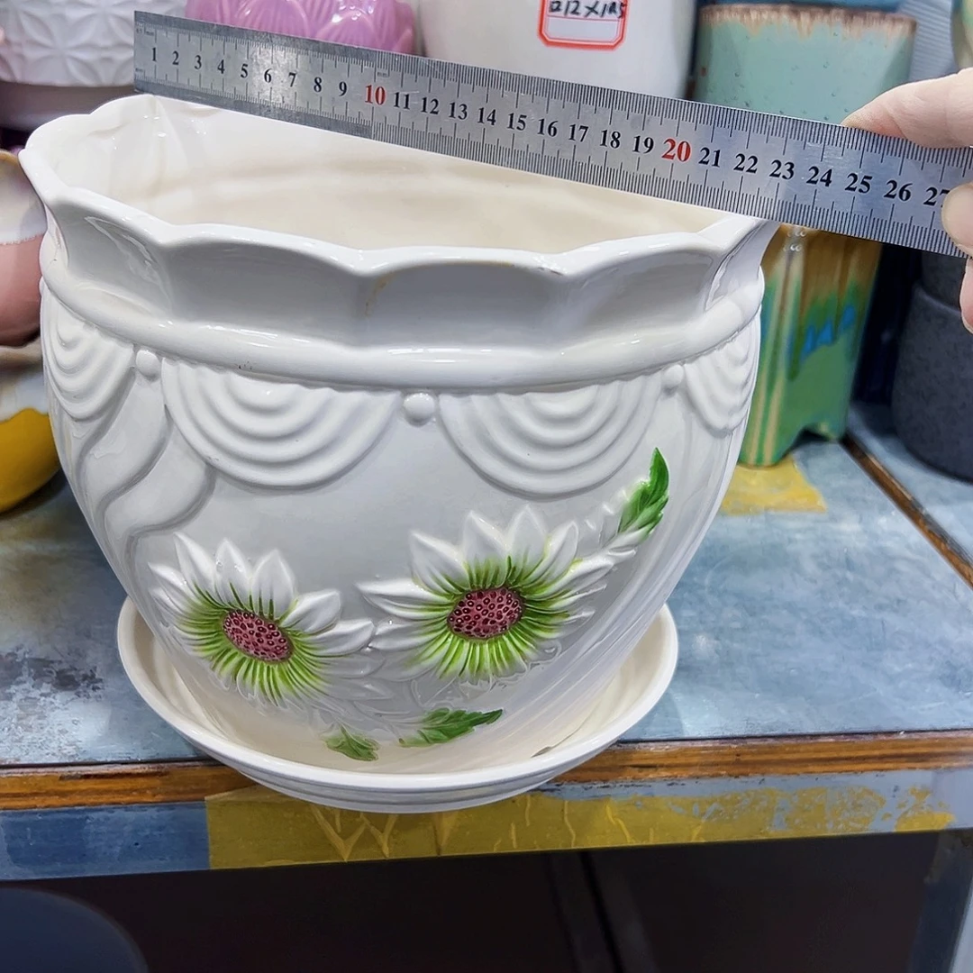 外贸尾单陶瓷花盆凑单10米包邮