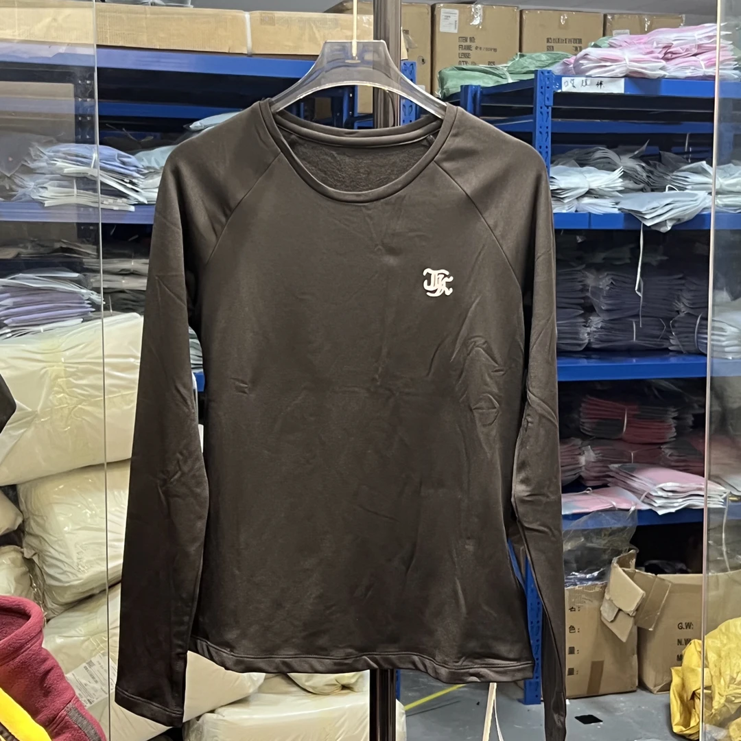 【薄款】超薄速干防晒衣辫子奕高弹力速干圆领显瘦跑步运动长袖8877