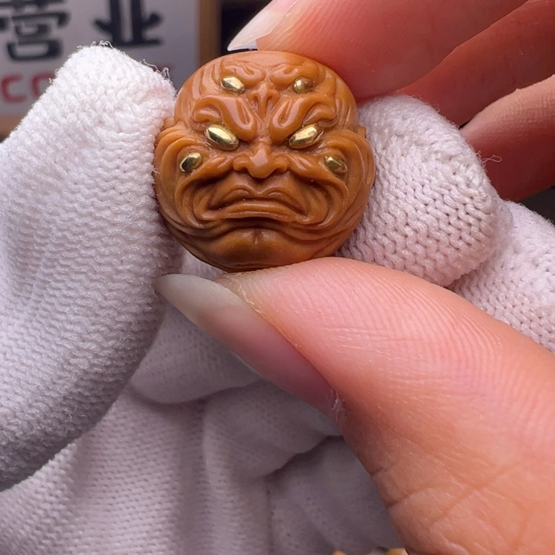 猴头核桃把件镶嵌款多目恶僧18左右尺寸全品有正常封口线