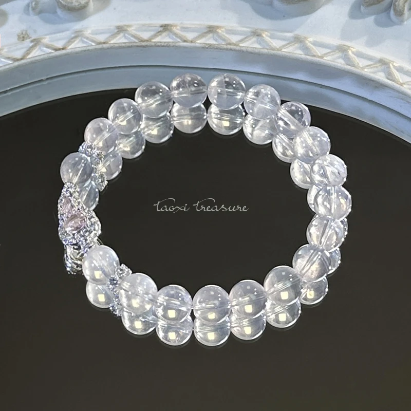 tx953-星光莫粉葫芦隔珠手串