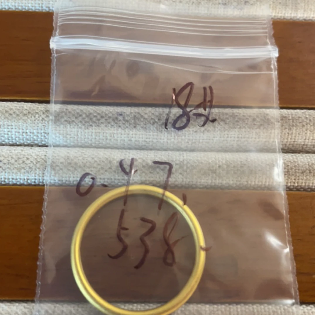 克重0.47 18号 古法素圈戒指 足金999