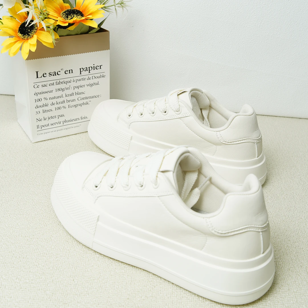 潮牌男鞋2025白色港风休闲鞋厚底增高小白鞋韩版百搭板鞋运动鞋子