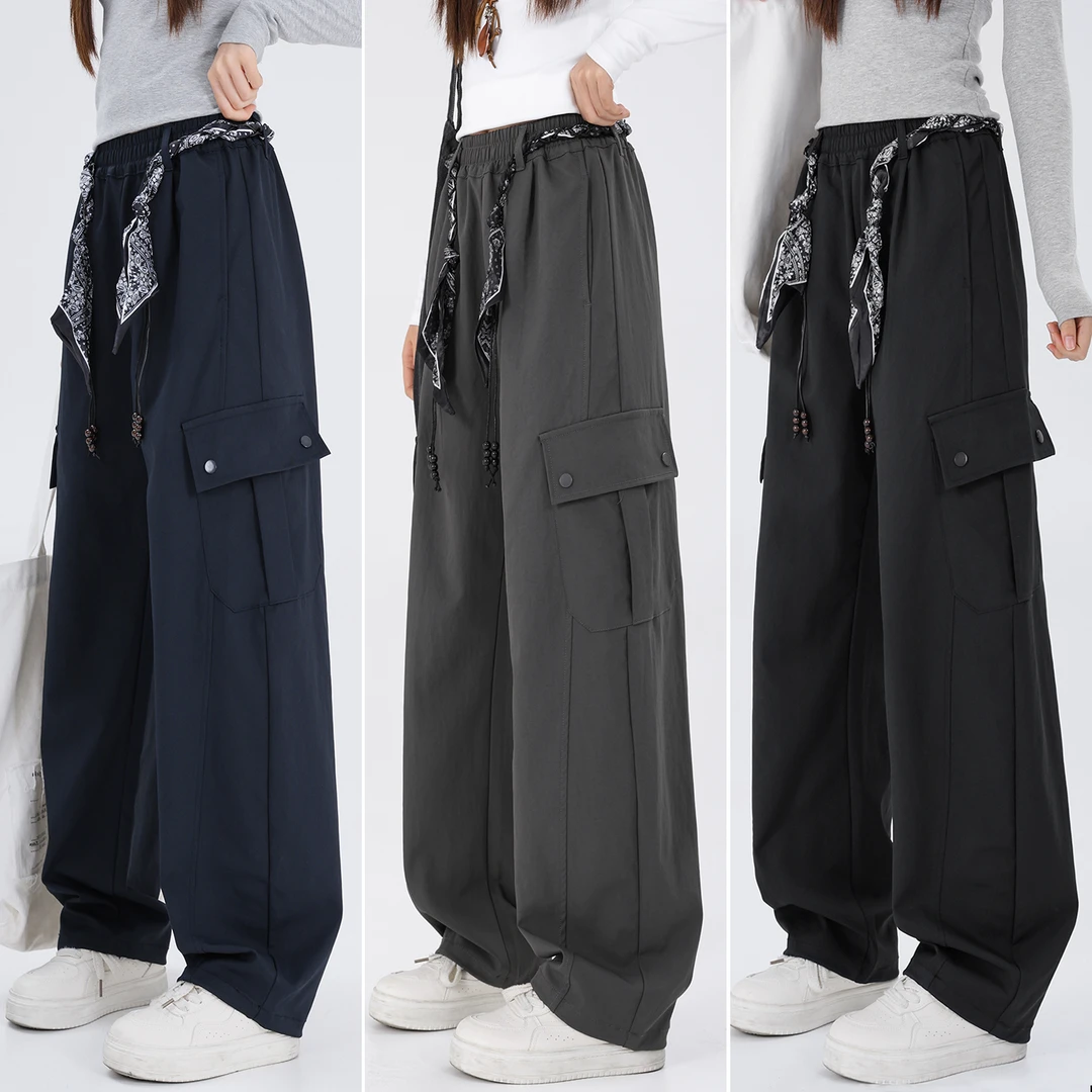 【四面弹/软糯垂/可亲子】女大童工装裤秋装青少年学生休闲女童裤子