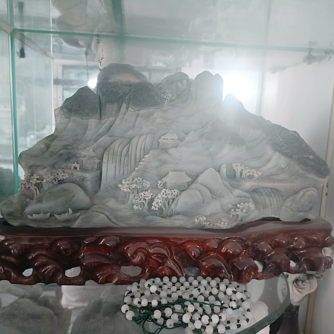 南阳独山玉山水摆件