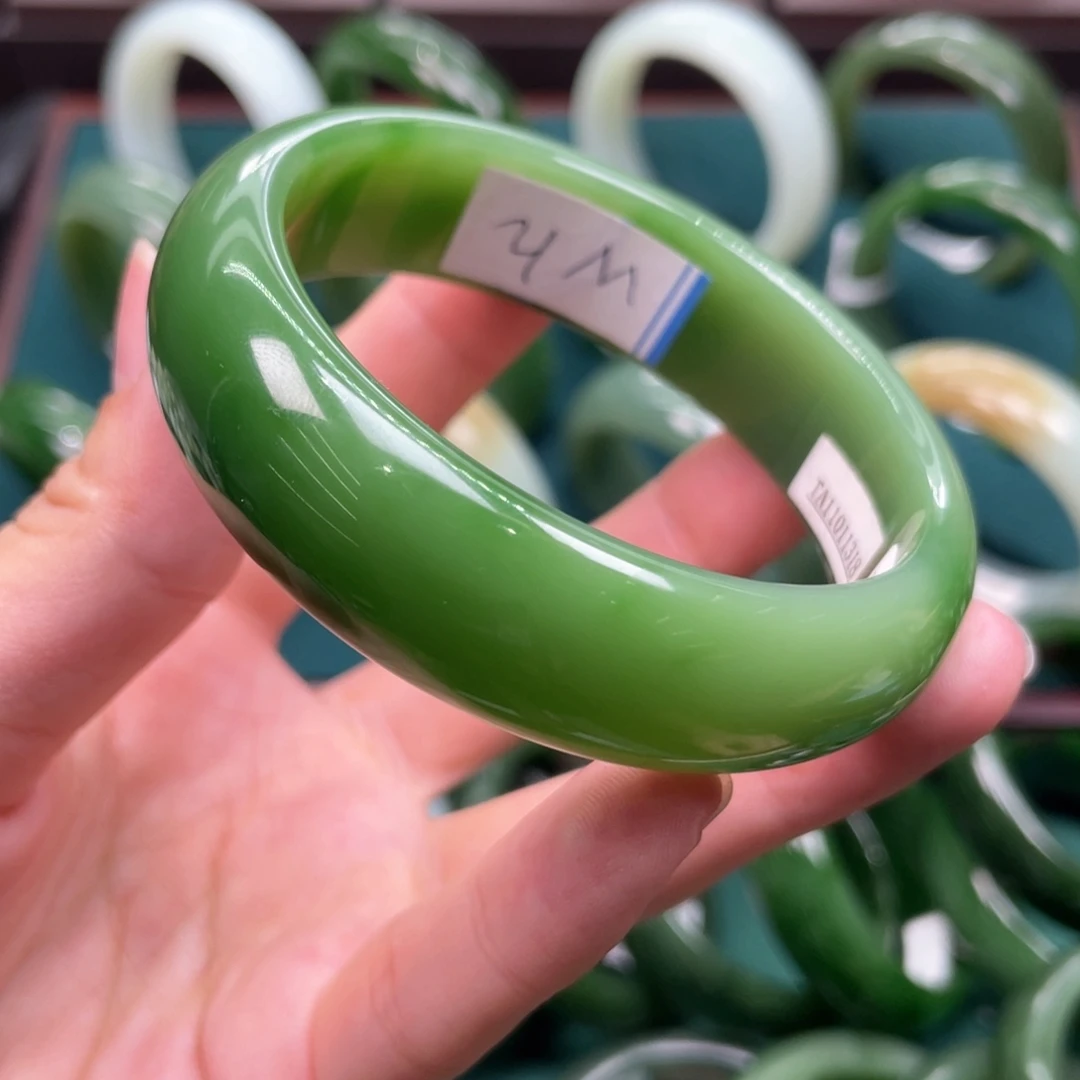 和田玉（碧玉）未镶嵌手镯5758