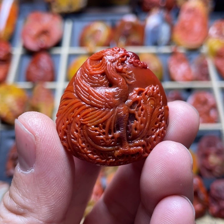 玛瑙/玉髓战国红挂件未镶嵌