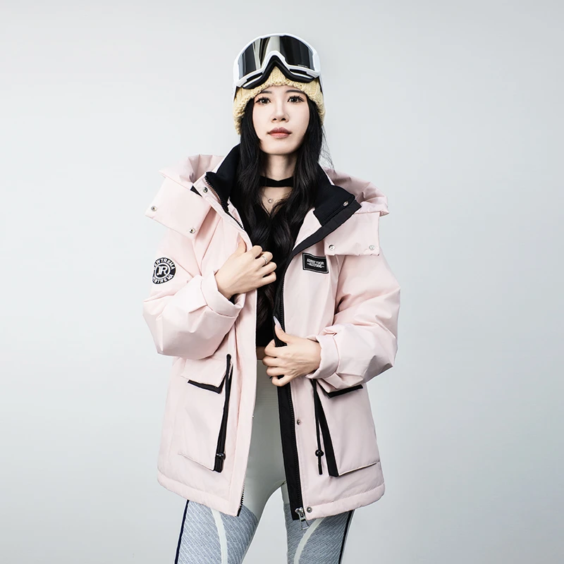 冬季抗寒保暖加厚女羽绒冲锋衣外套情侣款2407-H