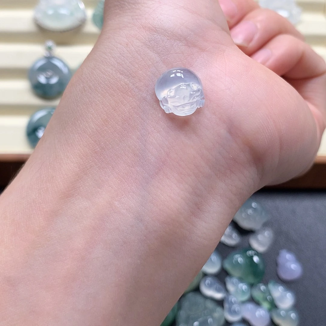 翡翠未镶嵌颈饰缅甸a货翡翠金蟾