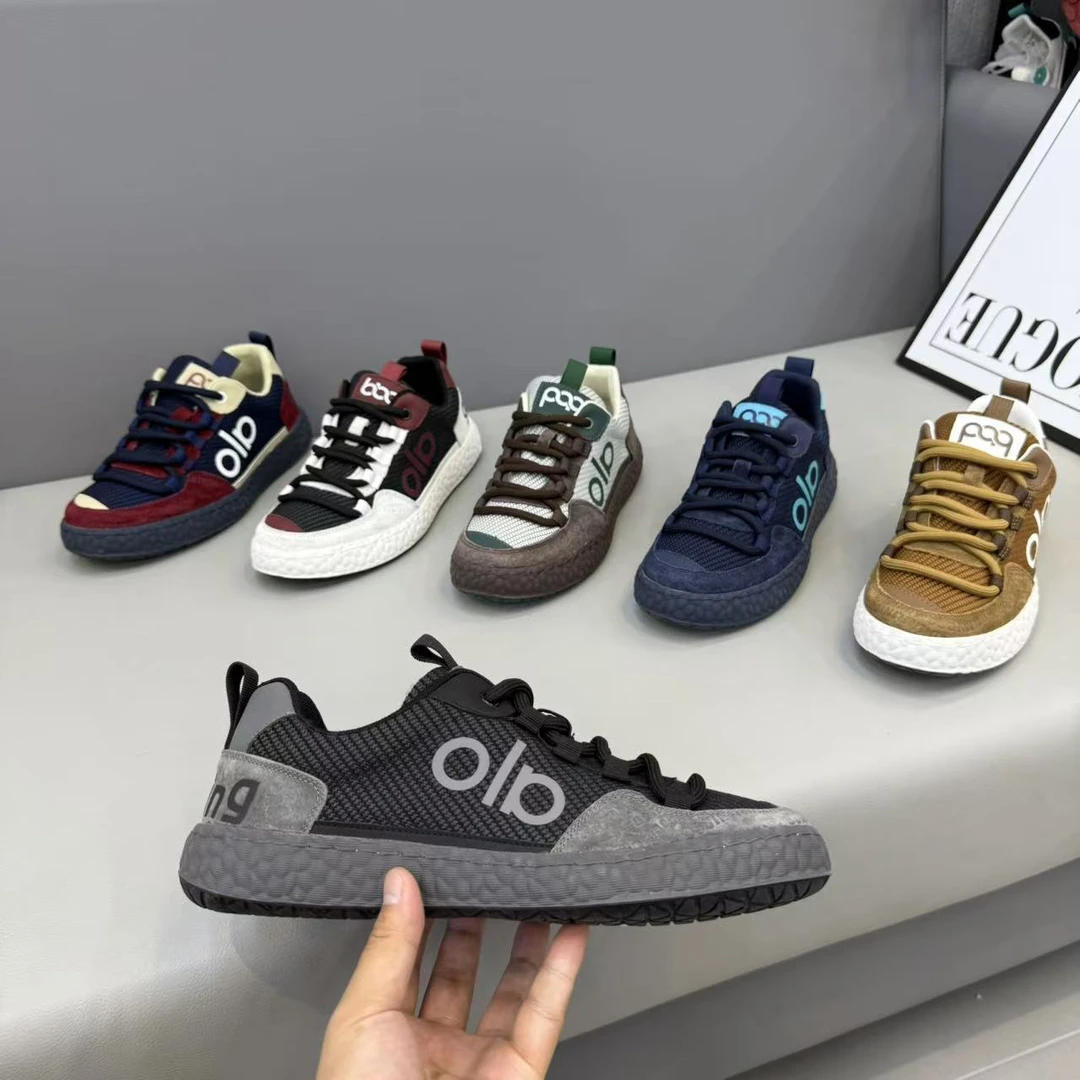 秋季新款低帮拼接系防滑软底舒适板鞋透气休闲潮流时尚百搭男鞋