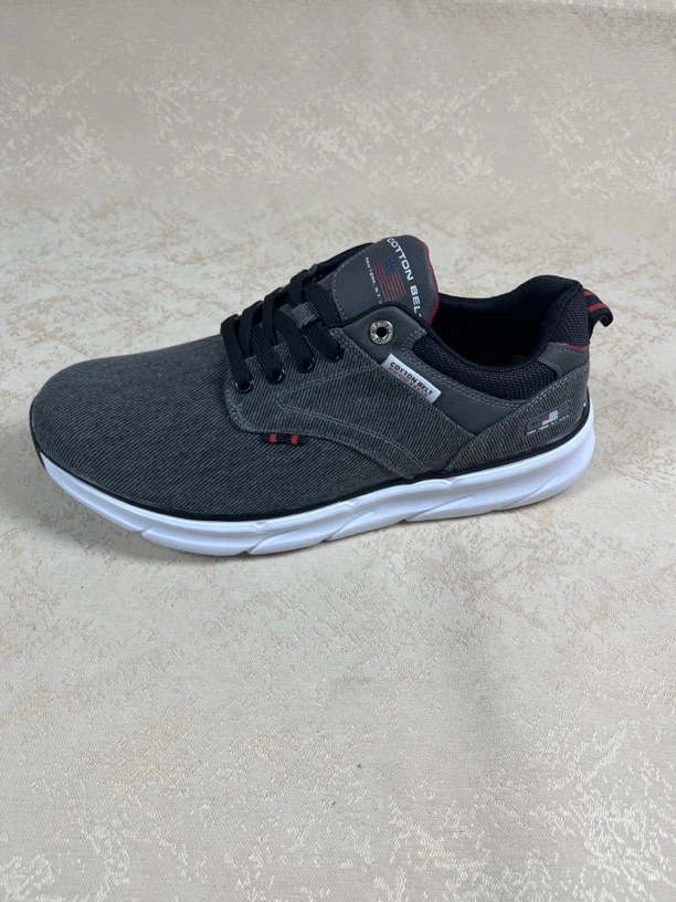 男士跑步鞋户外休闲运动鞋水洗牛仔布面料透气轻便防滑耐磨出口单