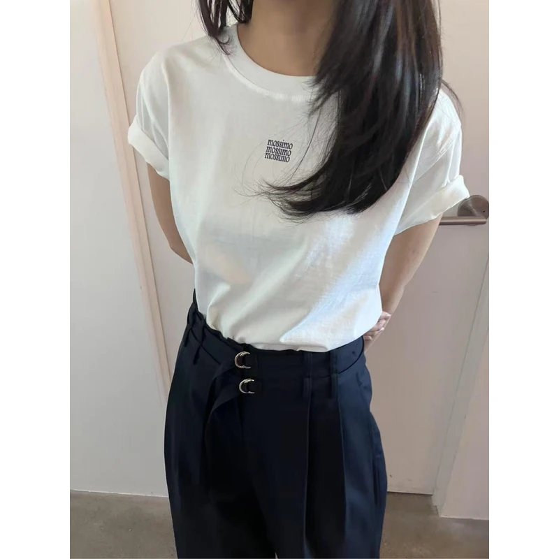 现！慕予-【字母T】韩单select marke*25早春印花正肩质感短袖