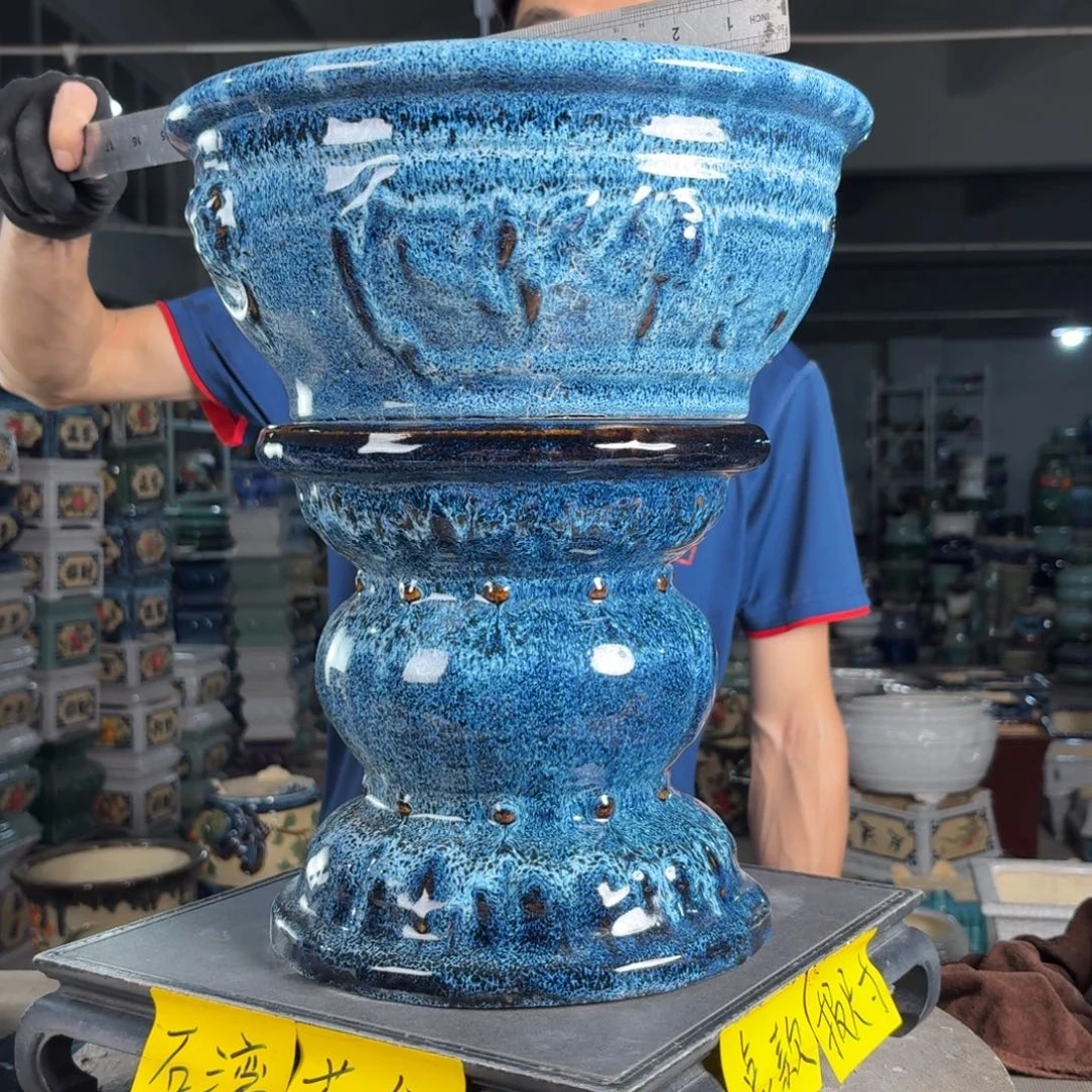 一风堂石湾花盆 内24*13，高38