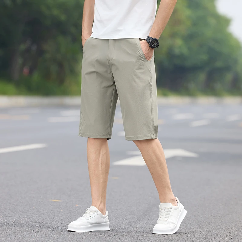 夏季新款薄款男士休闲裤弹力百搭轻薄透气七分裤宽松户外运动裤