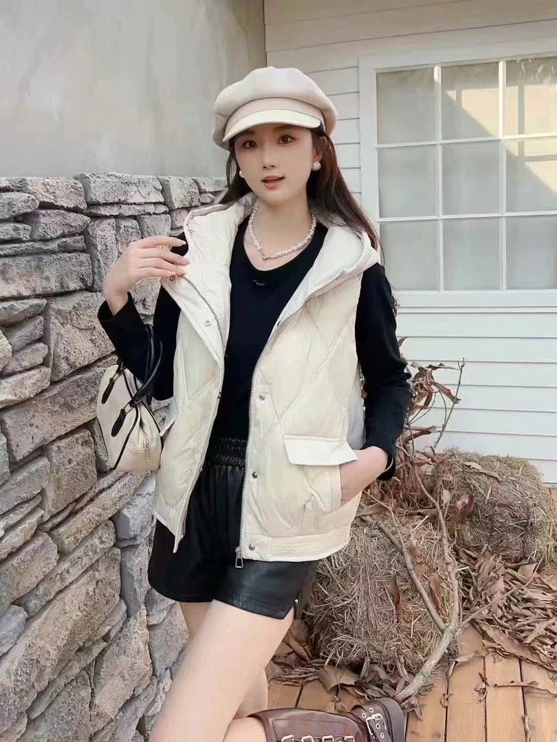 冬季新款百搭连帽马甲24502