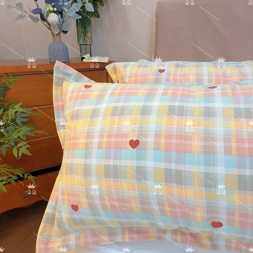 H四季可用 枕套一对 标准尺寸74*48 亲肤柔软（涵）