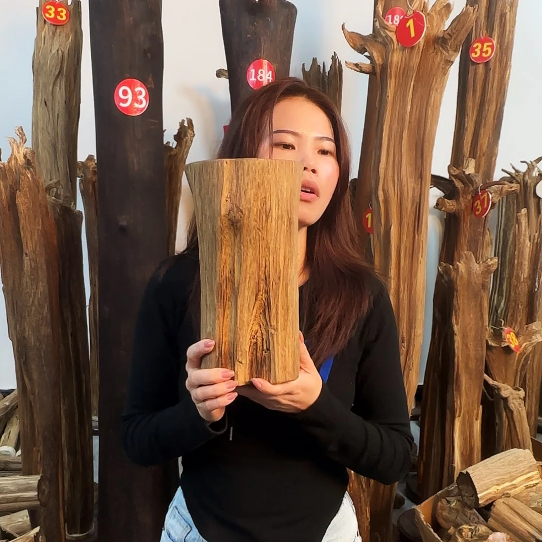 沉香摆件天然沉香原木摆件➕底座