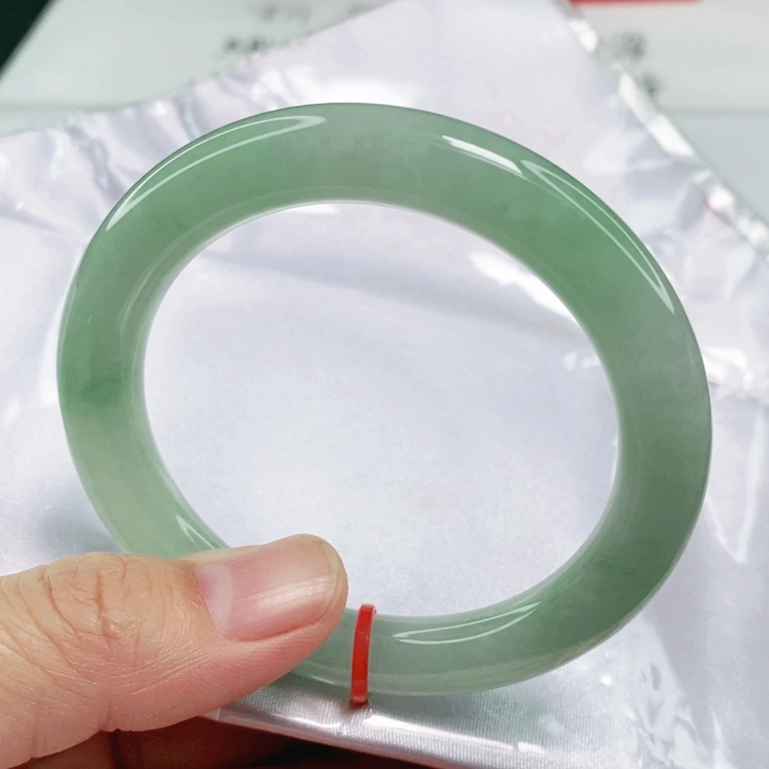 未镶嵌手镯翡翠54.8圈口圆条完整