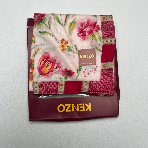 90新 KENZO/肯佐 【六六中古】孤品复古方巾cp1467尺寸48*48