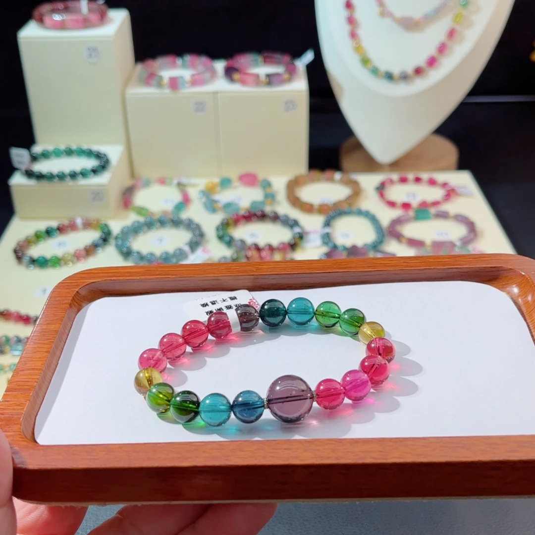 手串18K金镶嵌碧玺手串