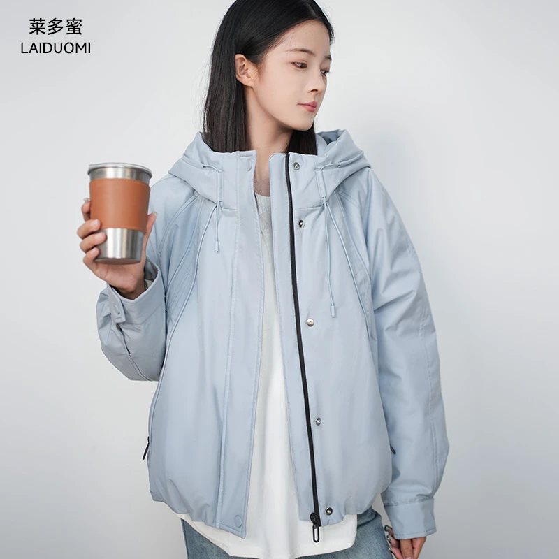 真90白羽绒服户外冲锋衣高蓬短款羽绒服女100%鹅绒正品