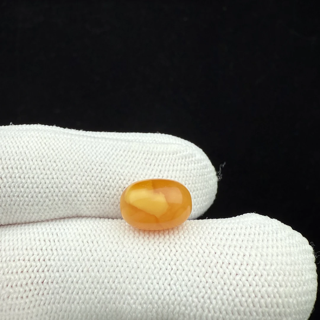 K7508天然原矿蜜蜡 鸡油红桶珠8.8*12.5mm支持鉴定假一罚十