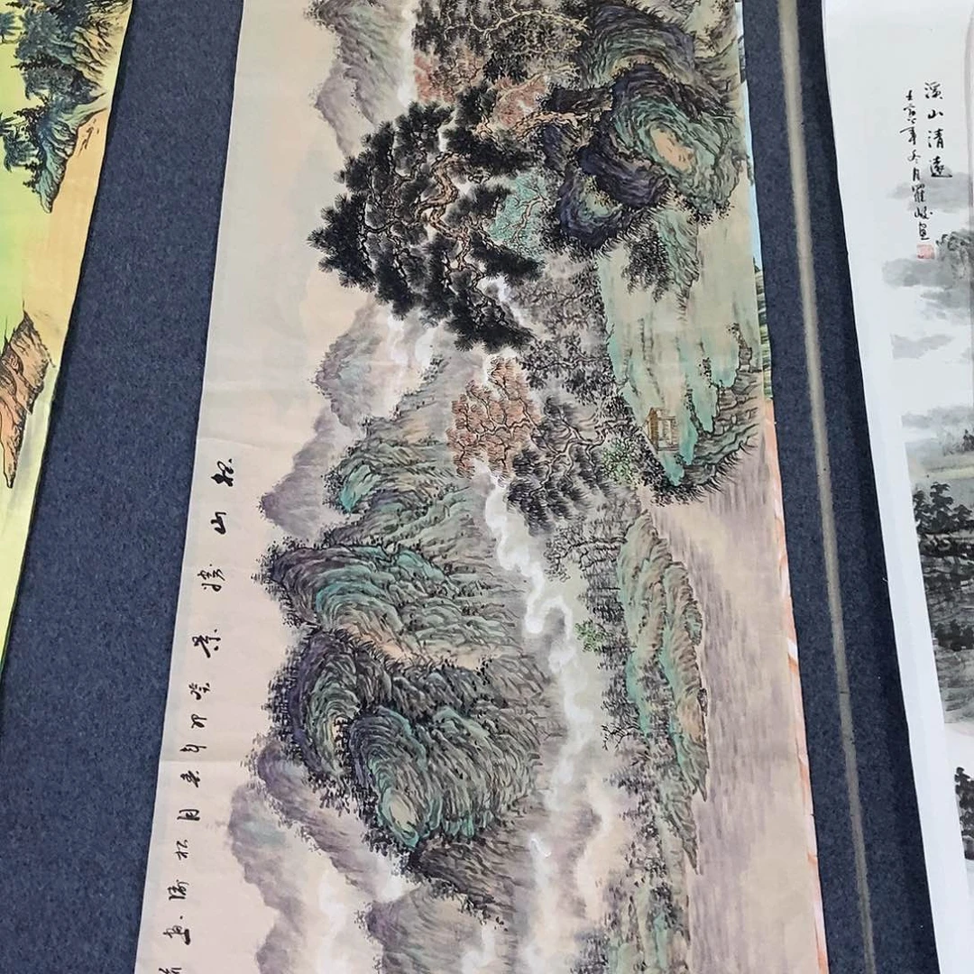 国画小六尺仿古山水一副