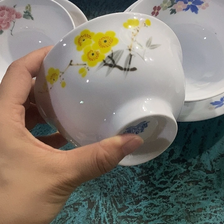 摆件5寸翠竹黄梅米饭碗拍一发二