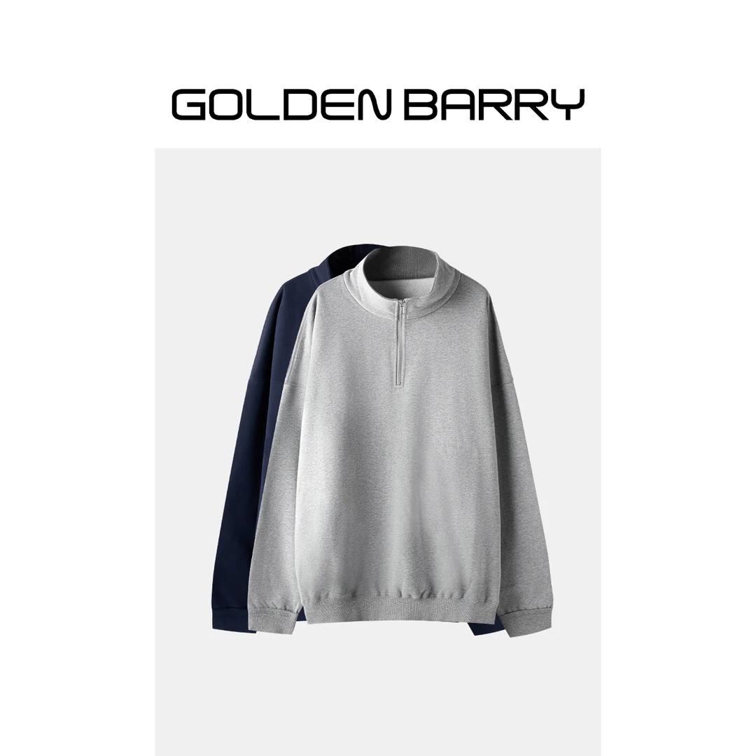 GOLDENBARRY|260181半开拉链立领卫衣男