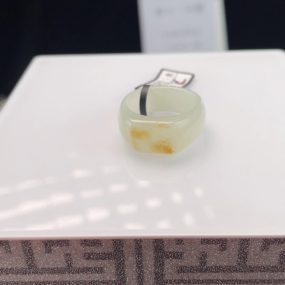 和田玉未镶嵌戒指g27飘糖马鞍18.7不退换