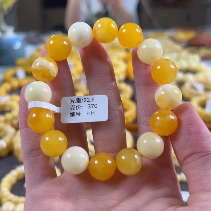 手串蜜蜡未镶嵌13mm+焦皮系列多宝hh