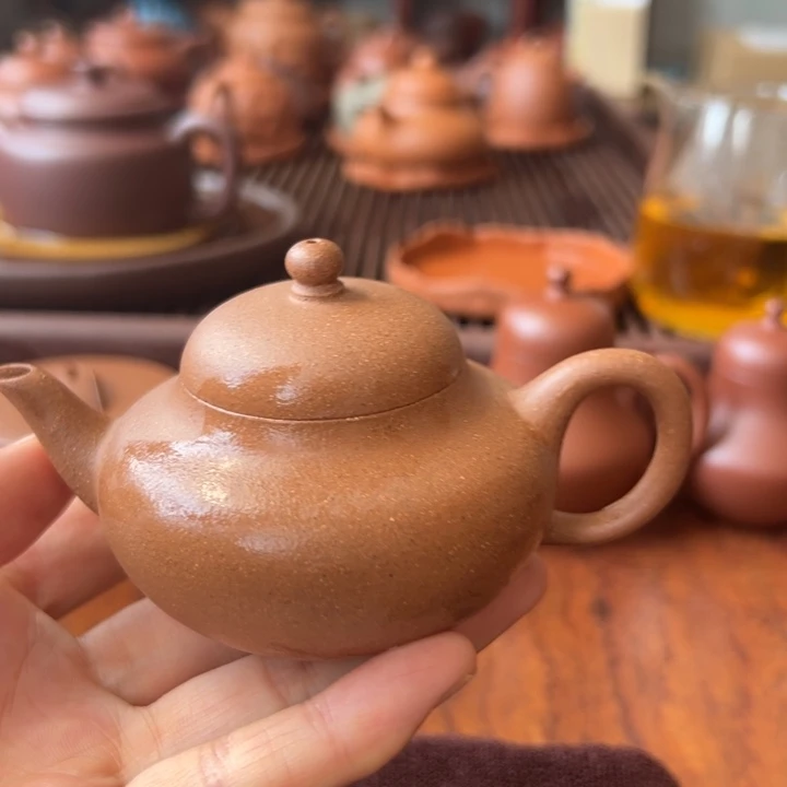 茶壶紫砂段泥梨子100cc