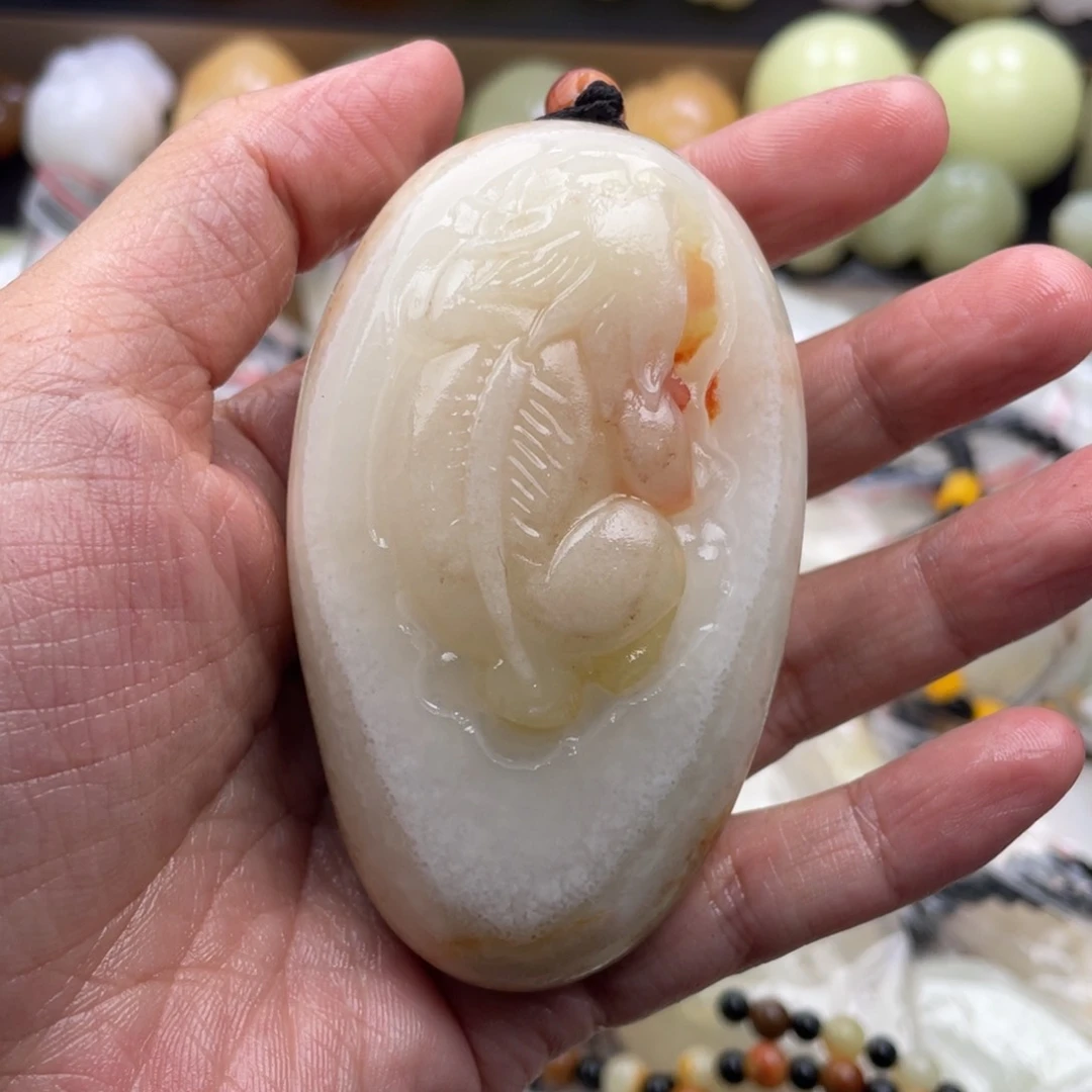 石材꧁****꧂天然古青石手把件