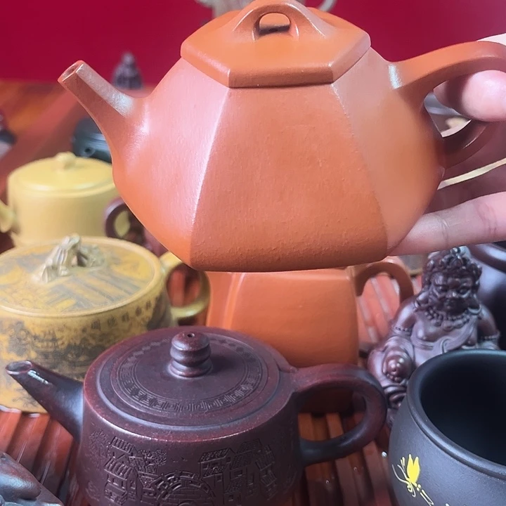 紫砂茶宠朱泥紫砂壶